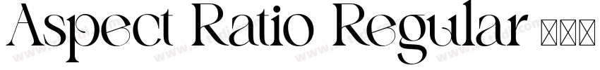 Aspect Ratio Regular字体转换